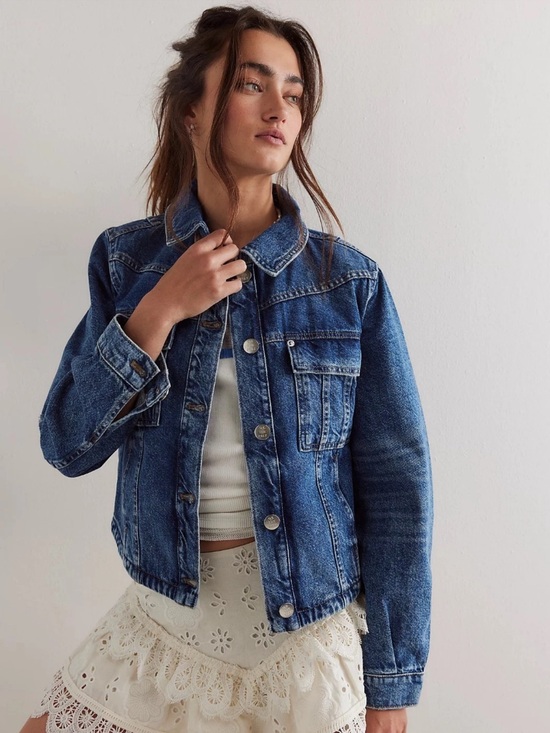 Free People Jackets & Blazers - NWT Free People Classic Blue Denim Jacket - Women Size XS